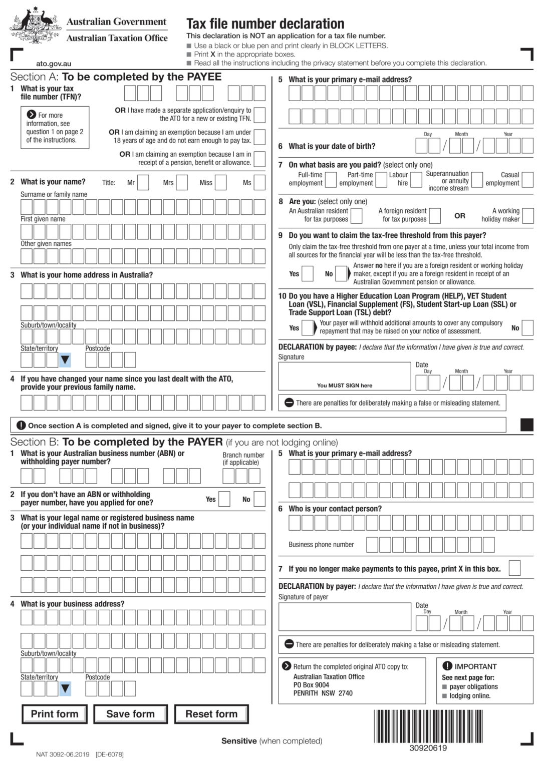 Tax File Number Declaration Form Pdf Withholding Tax Payments Vrogue   TFN Declaration Form N3092 5 1086x1536 